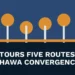Original local news illustration with the headline DRT Detours Five Routes for Oshawa Convergence