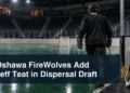 Unbranded indoor lacrosse practice with the headline Oshawa FireWolves Add Jeff Teat in Dispersal Draft
