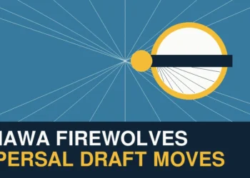 Original lacrosse illustration representing the Oshawa FireWolves dispersal draft additions