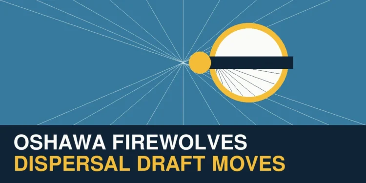 Original lacrosse illustration representing the Oshawa FireWolves dispersal draft additions