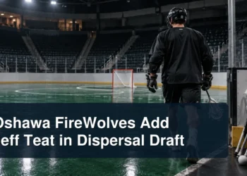 Unbranded indoor lacrosse practice with the headline Oshawa FireWolves Add Jeff Teat in Dispersal Draft
