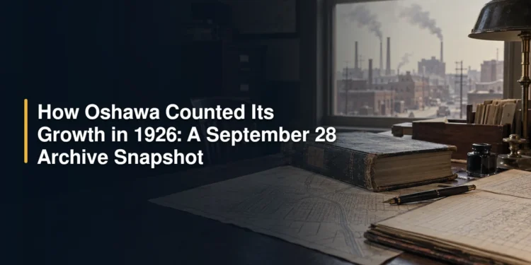 How Oshawa Counted Its Growth in 1926: A September 28 Archive Snapshot