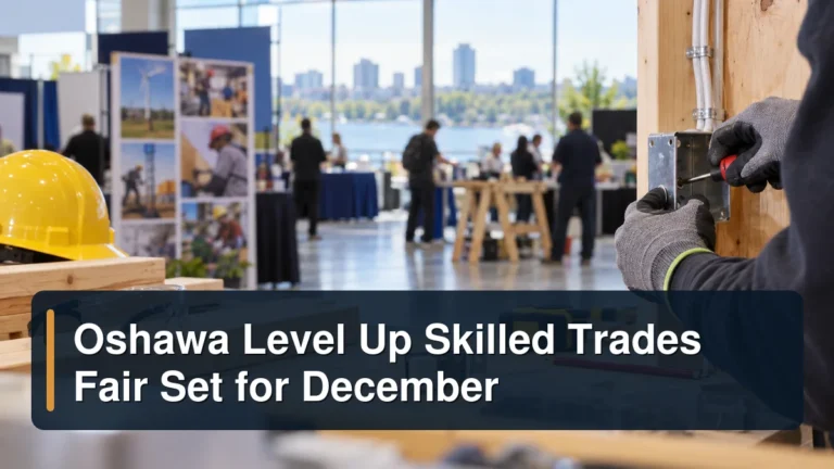 Skilled trades demonstration with the headline Oshawa Level Up Skilled Trades Fair Set for December