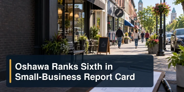 Oshawa Ranks Sixth in Small-Business Report Card Independent storefronts with the headline Oshawa Ranks Sixth in Small-Business Report Card