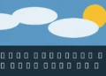 Original illustration of clouds and sunshine for the Oshawa weather forecast on September 20