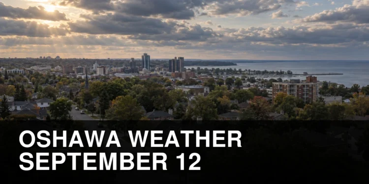 Clouds building over Oshawa ahead of overnight showers