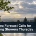 Cloudy Oshawa morning with light showers and the headline Oshawa Forecast Calls for Morning Showers Thursday