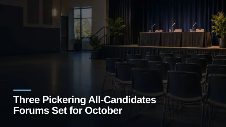 Original editorial featured image for: Three Pickering All-Candidates Forums Set for October