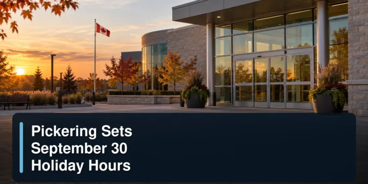 Pickering Sets September 30 Holiday Hours Original editorial featured image for: Pickering Sets September 30 Holiday Hours