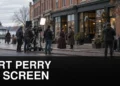 Film production crew working in historic downtown Port Perry