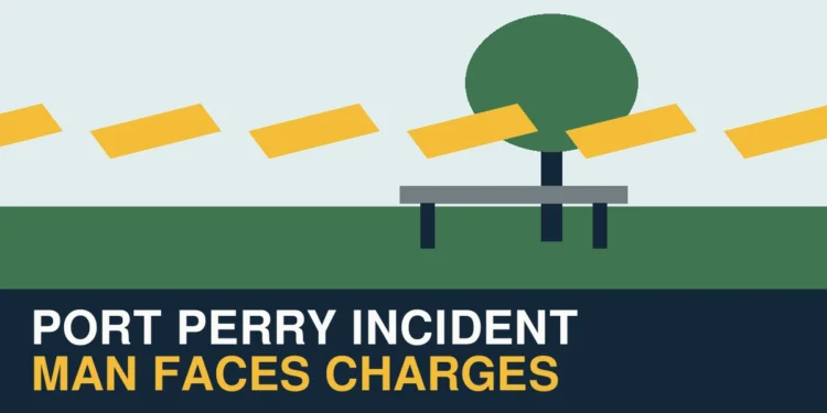 Original illustration of Palmer Park representing a Port Perry hate-motivated incident investigation