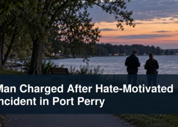 Restrained waterfront park investigation with the headline Man Charged After Hate-Motivated Incident in Port Perry