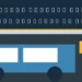 Original illustration of a bus and temporary stop sign with the headline Port Perry Walmart Bus Stop Closure Extended to Oct. 16