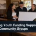 Community grant presentation with the headline Scugog Youth Funding Supports Four Community Groups