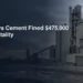 St. Marys Cement Fined $475,000 After Fatality