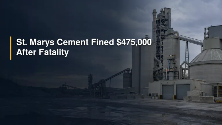 St. Marys Cement Fined $475,000 After Fatality