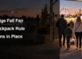Family entering an Ontario fall fair with a clear stadium bag