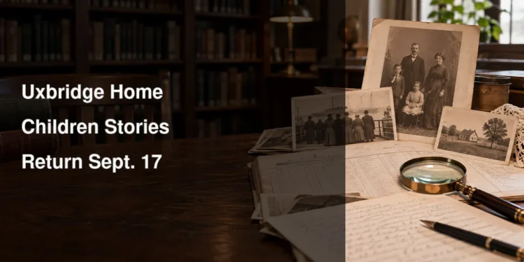 Archival family photographs and genealogy records illustrating Uxbridge Home Children research