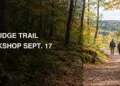 Early autumn forest trail near Uxbridge representing the Oak Ridges Moraine Trail workshop
