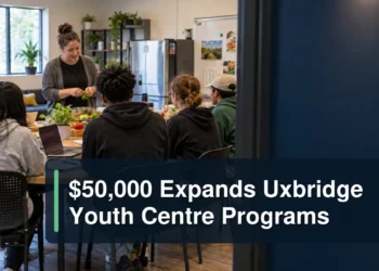 Youth centre life-skills workshop with the headline $50,000 Expands Uxbridge Youth Centre Programs
