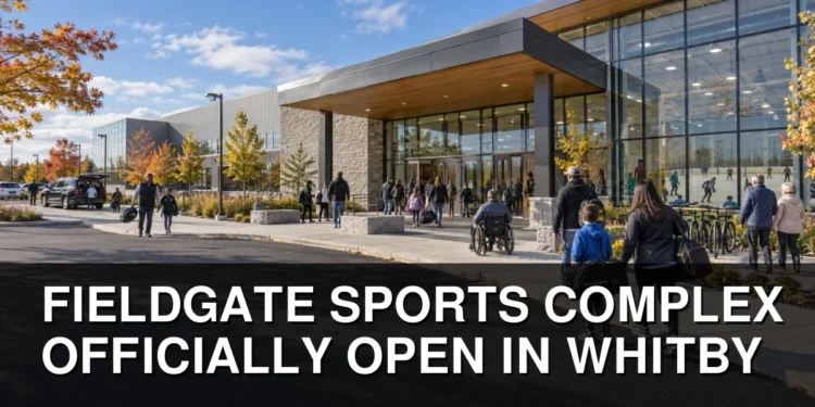 Fieldgate Sports Complex Officially Opens in Whitby Families arriving at the newly opened Fieldgate Sports Complex in Whitby