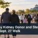 Community waterfront charity walk with the headline Whitby Kidney Donor and Stepdad Join Sept. 27 Walk