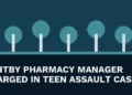 Whitby Pharmacy Manager Charged in Teen Assault Case Original local news illustration with the headline Whitby Pharmacy Manager Charged in Teen Assault Case