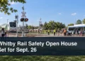 Whitby Rail Safety Open House Set for Sept. 26 Family rail safety demonstration with the headline Whitby Rail Safety Open House Set for Sept. 26