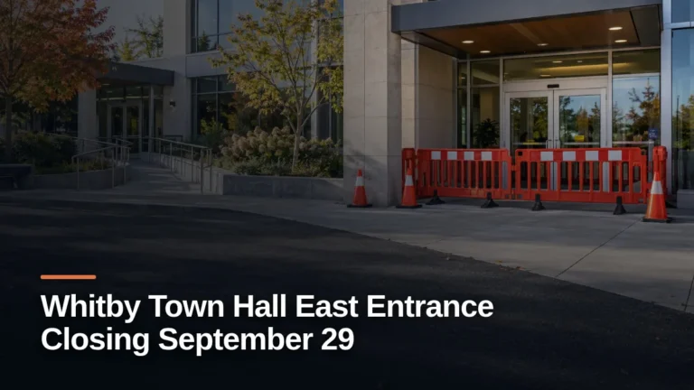 Original editorial featured image for: Whitby Town Hall East Entrance Closing September 29