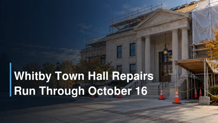 Whitby Town Hall Repairs Run Through October 16