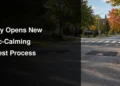 Residential street with traffic calming features illustrating Whitby's new request process