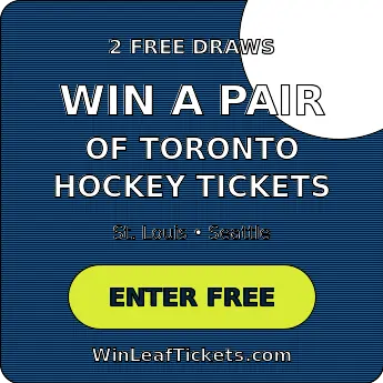 Enter two free draws for Toronto hockey tickets