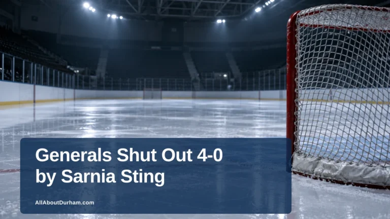 Generals Shut Out 4-0 by Sarnia Sting — AllAboutDurham.com featured image