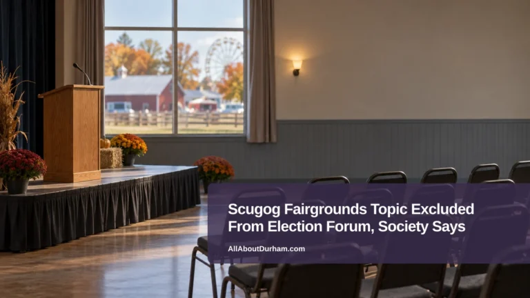 Scugog Fairgrounds Topic Excluded From Election Forum, Society Says — AllAboutDurham.com featured image