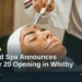 Illustrative stock photo: A person receiving a facial mask treatment at a spa. Photo by Rosa Rafael on Unsplash. Headline: Vita Med Spa Announces October 20 Opening in Whitby. AllAboutDurham.com.