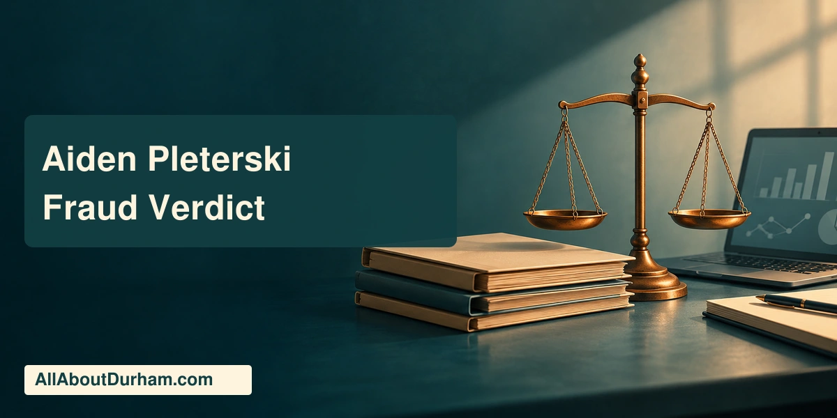 Conceptual editorial illustration of court folders, a balance scale and an unbranded laptop; not a depiction of evidence or the courtroom.