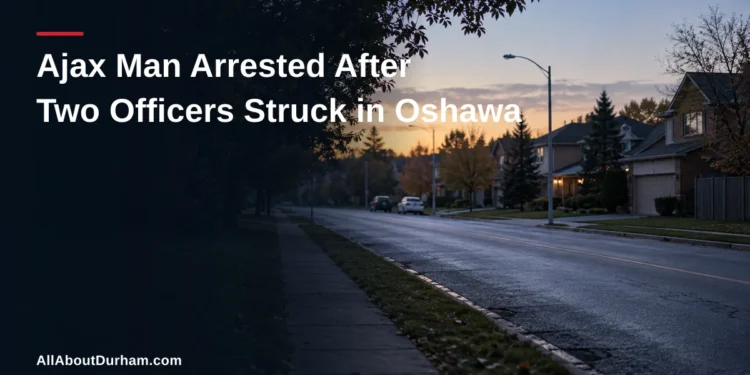 Ajax Man Arrested After Two Officers Struck in Oshawa — AllAboutDurham.com featured image
