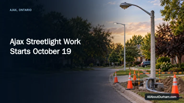 Ajax Streetlight Work Starts October 19 — AllAboutDurham.com featured image