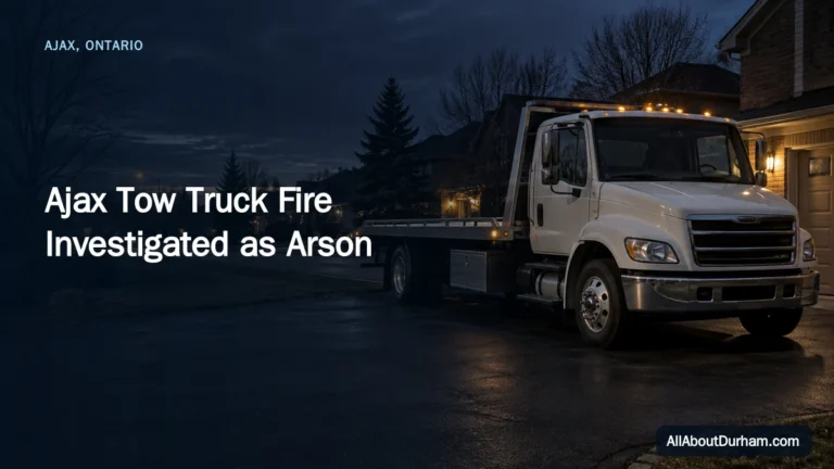 Ajax Tow Truck Fire Investigated as Arson — AllAboutDurham.com featured image