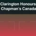 Illustration of a soccer field with the headline Clarington Honours Allysha Chapman’s Canada Career