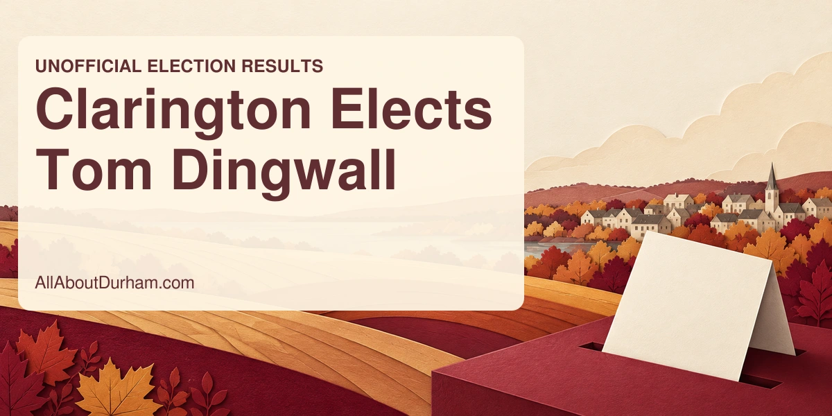 Conceptual cut-paper illustration of autumn fields, a generic community and a blank ballot; not a real municipal building.