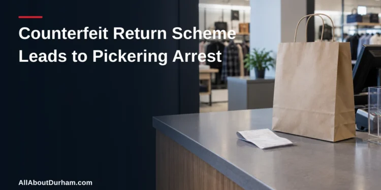 Counterfeit Return Scheme Leads to Pickering Arrest — AllAboutDurham.com featured image