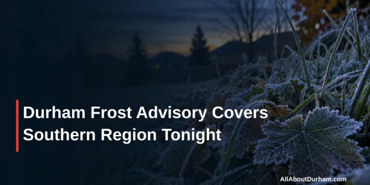 Durham Frost Advisory Covers Southern Region Tonight — AllAboutDurham.com featured image