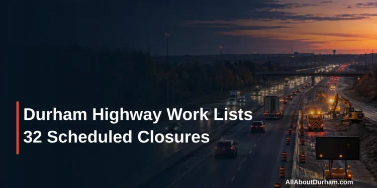 Durham Highway Work Lists 32 Scheduled Closures Durham Highway Work Lists 32 Scheduled Closures — AllAboutDurham.com featured image