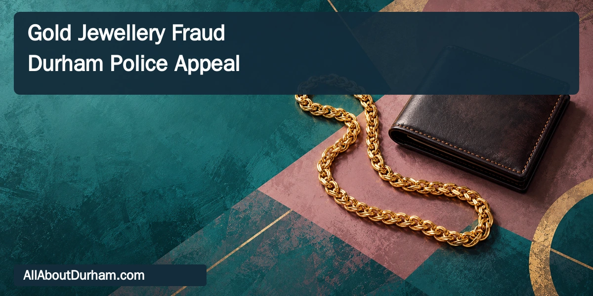 Conceptual editorial illustration of a gold necklace beside a plain wallet; no real currency or investigation evidence depicted.