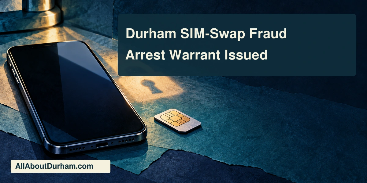 Original conceptual editorial illustration of a smartphone, SIM card and lock motif; not evidence from a police investigation.