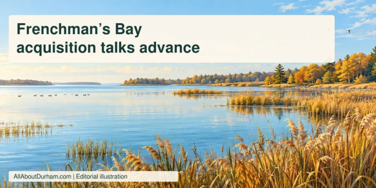 Frenchman’s Bay Acquisition Partners Move Talks Forward Conceptual illustration of an autumn coastal wetland; not a documentary image of Frenchman’s Bay.