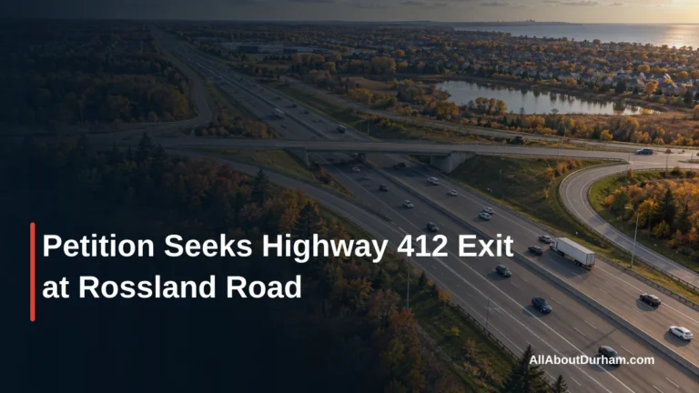 Petition Seeks Highway 412 Exit at Rossland Road — AllAboutDurham.com featured image