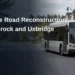 Road construction scene for Lake Ridge Road reconstruction in Brock and Uxbridge