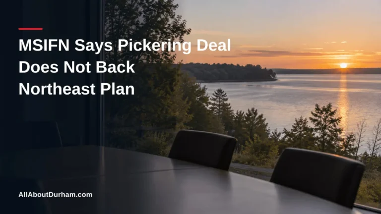 MSIFN Says Pickering Deal Does Not Back Northeast Plan — AllAboutDurham.com featured image